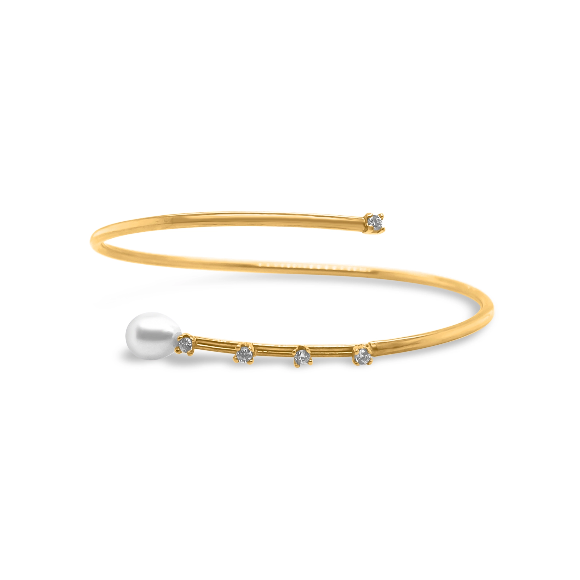 Bracelet with diamonds and pearl