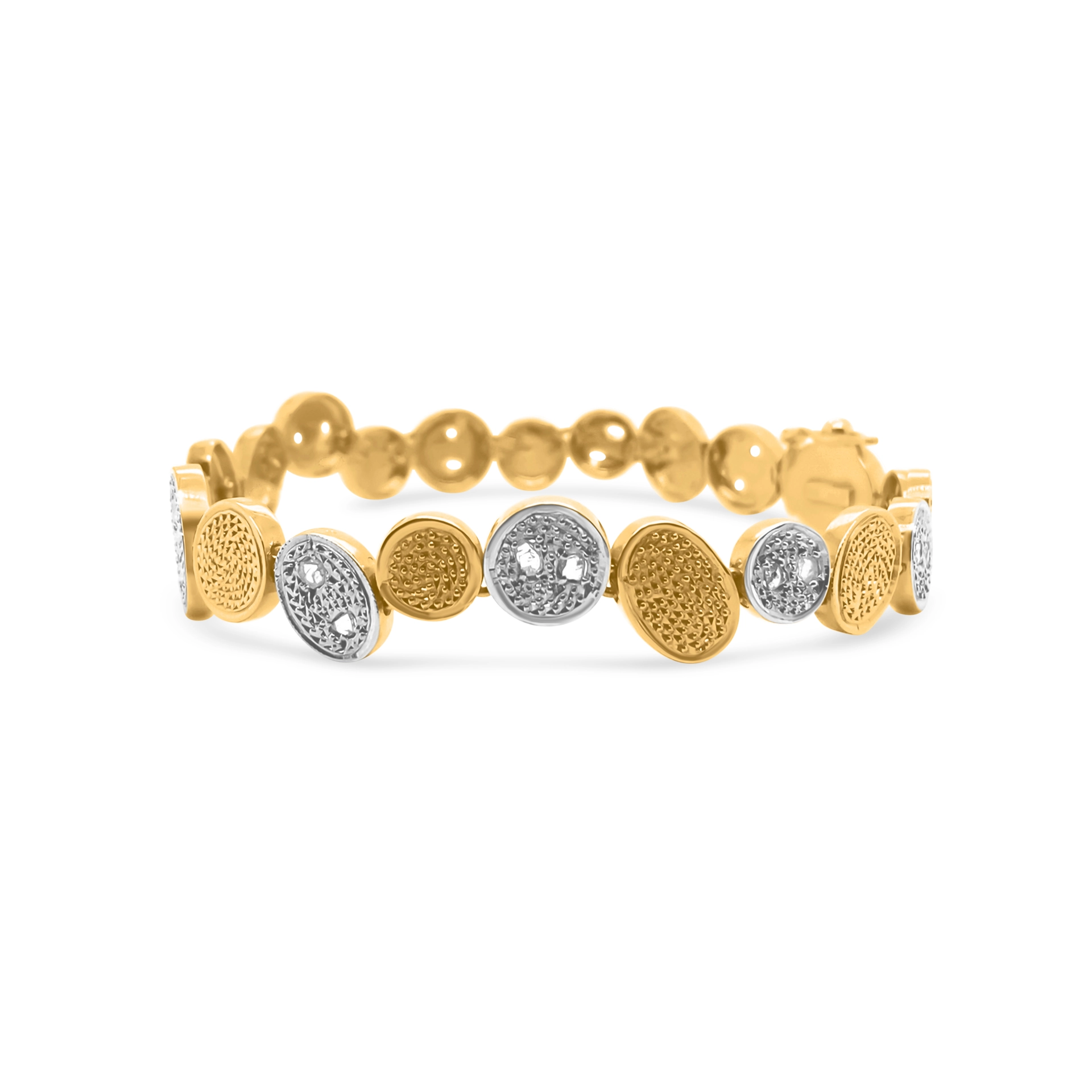 Bracelet in two tone gold