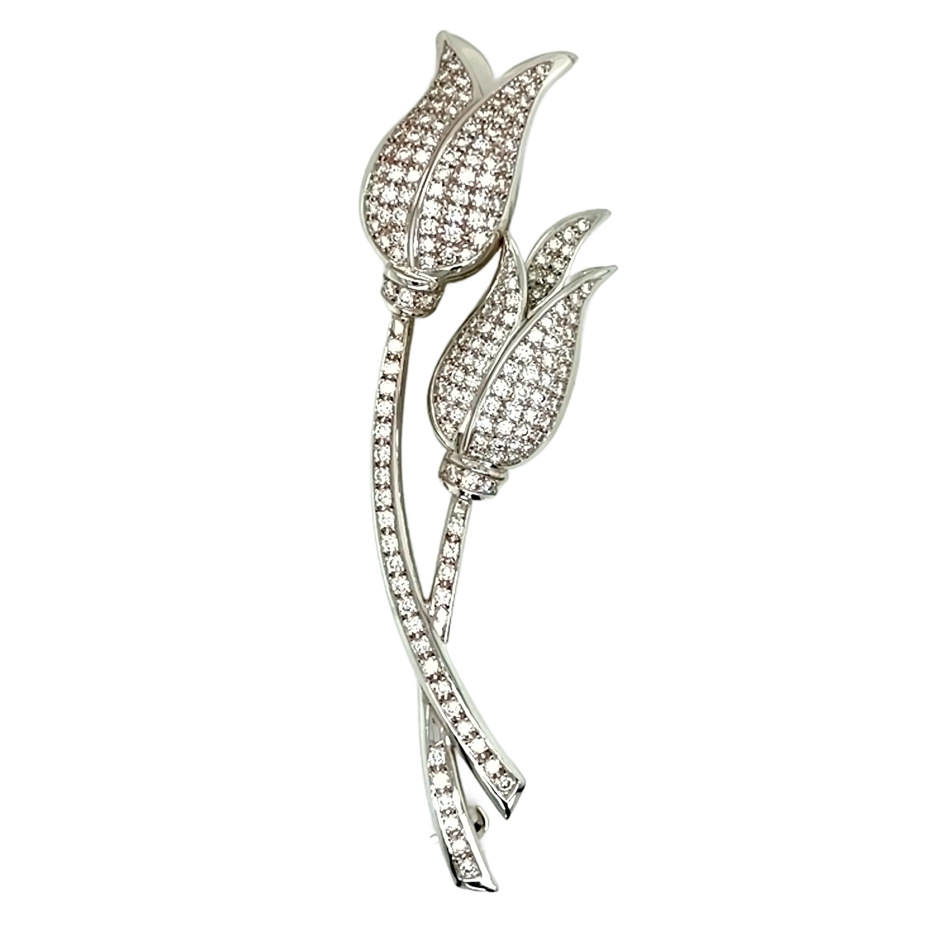 LILY DIAMOND BROOCH