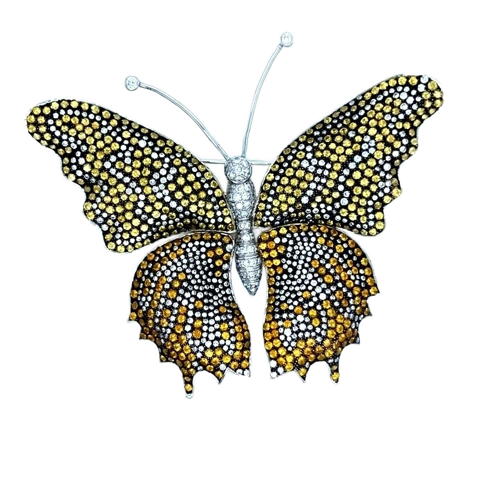 BUTTERFLY BROOCH WITH DIAMONDS AND SAPPHIRES
