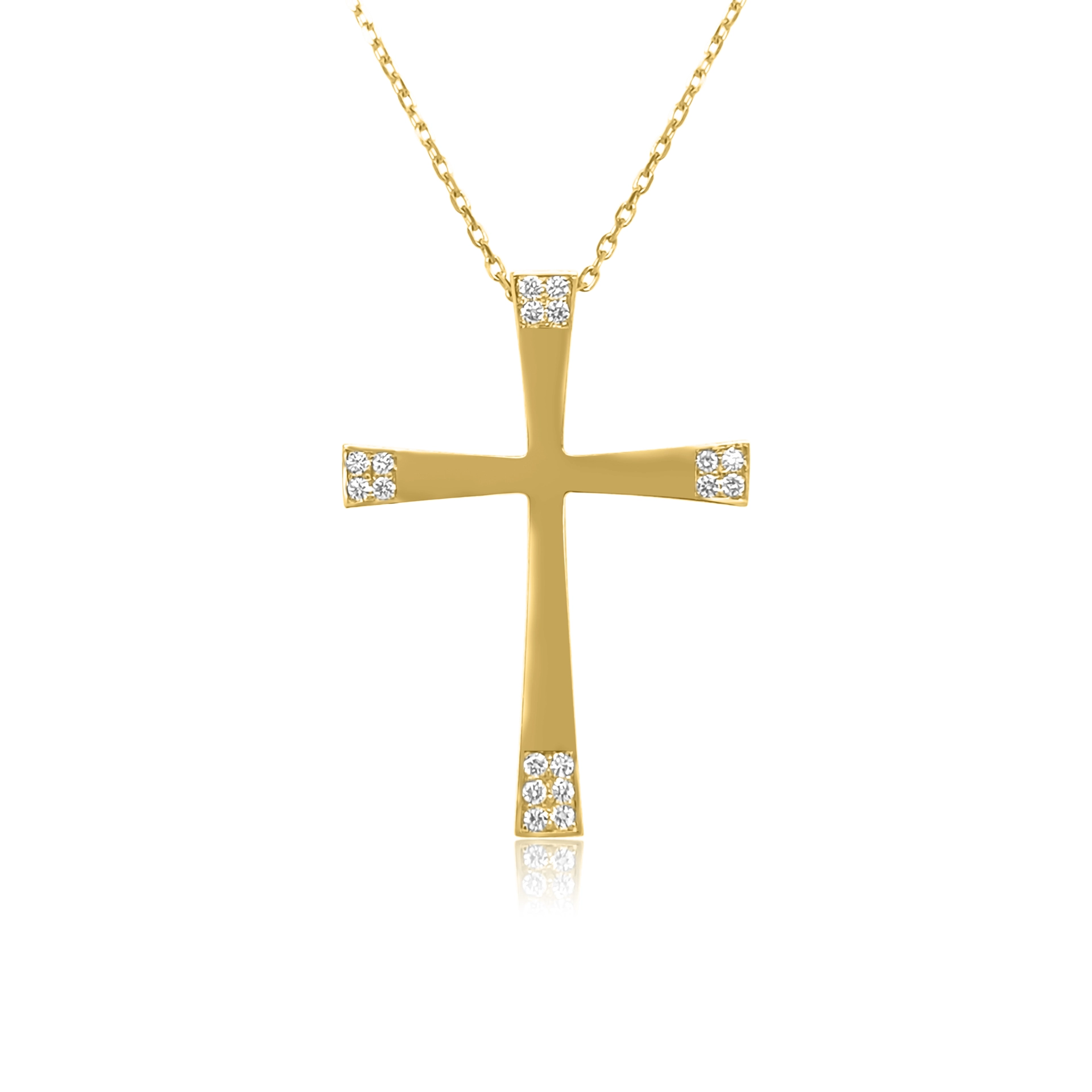 Cross with diamonds