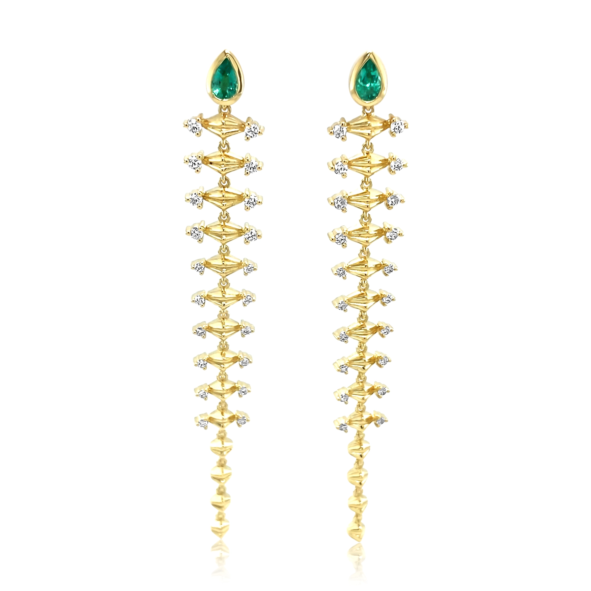 Long drop earrings