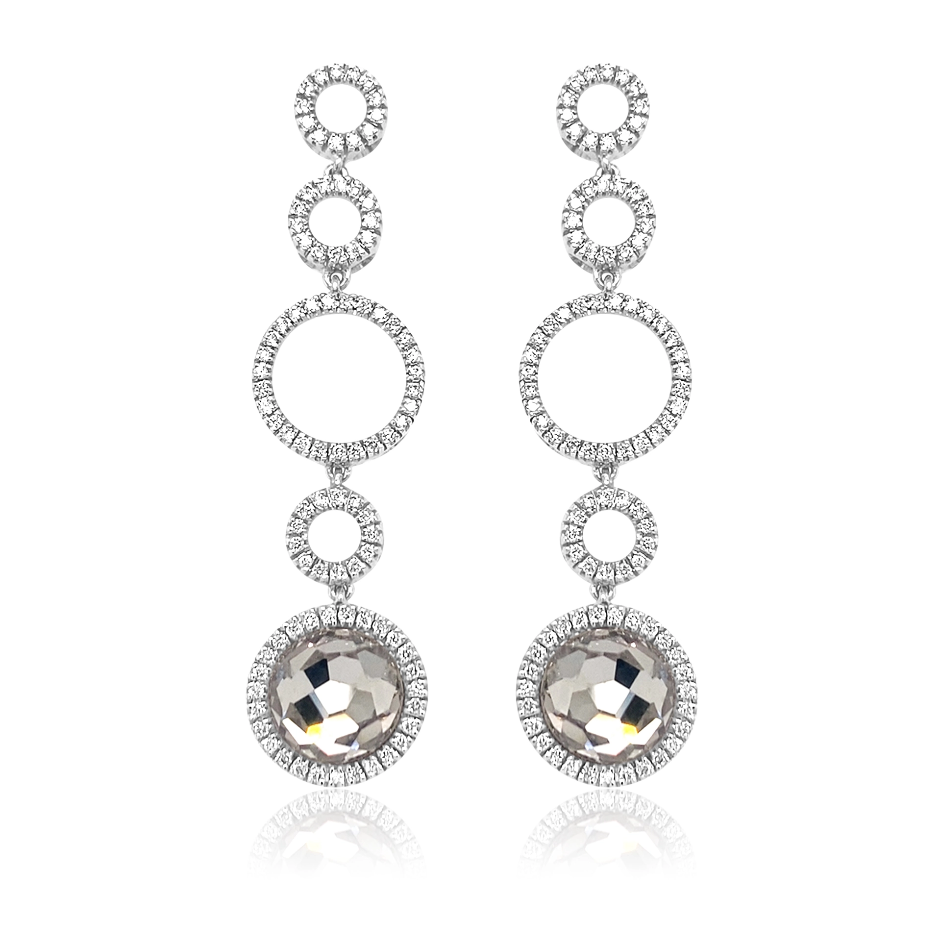 Long diamond earrings 
