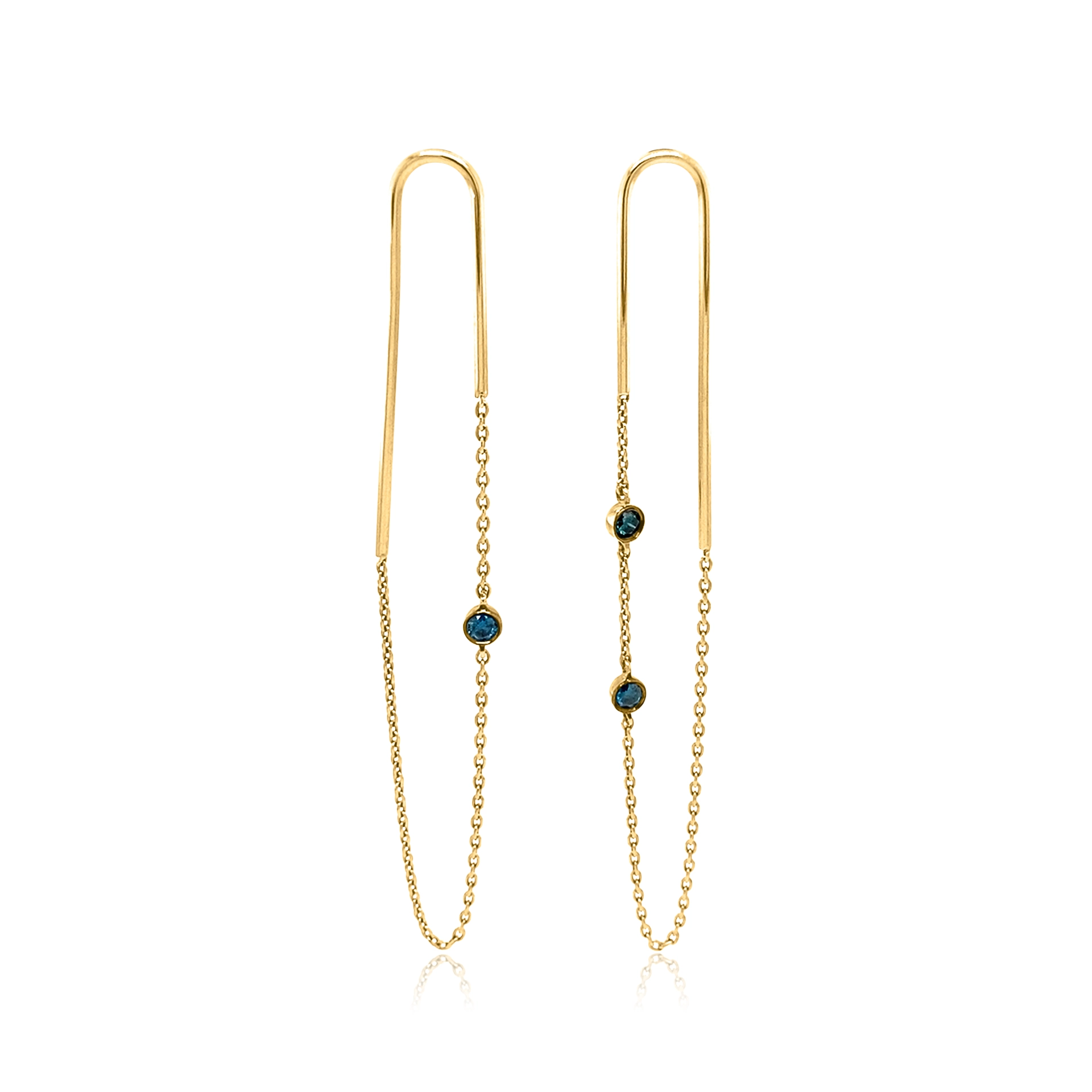 Blue diamond earrings 
