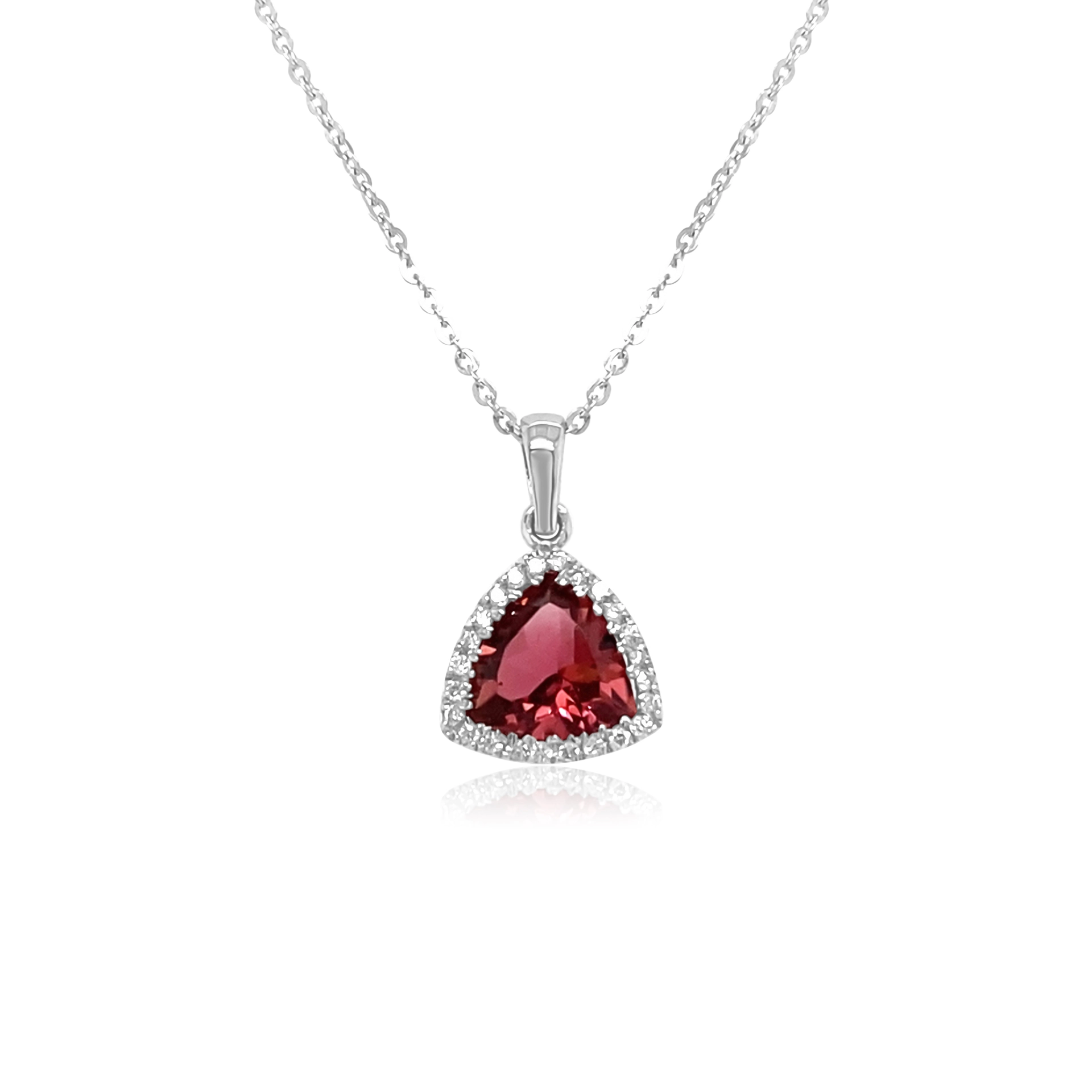 Pendant with pink tourmaline