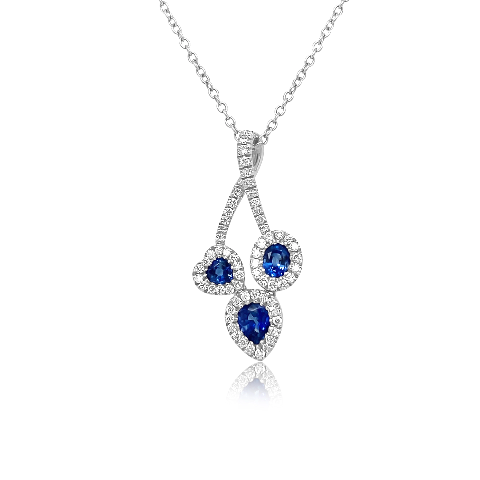 Pendant with sapphires and diamonds