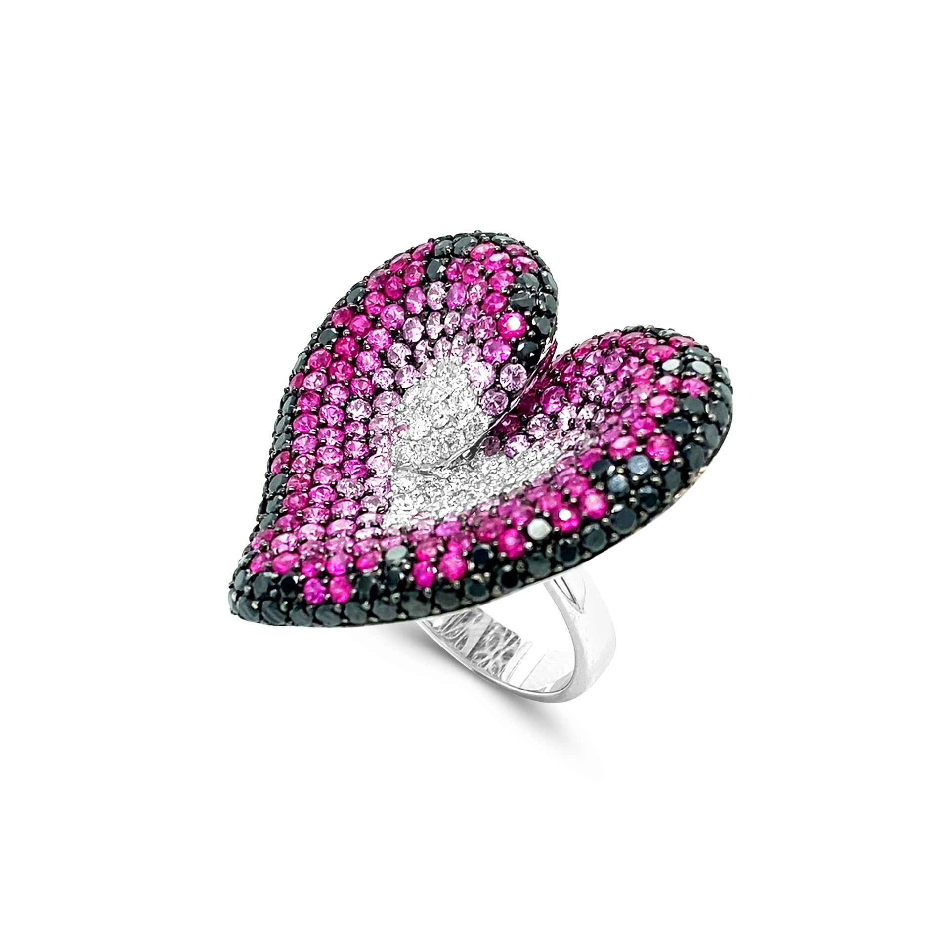 Heart cocktail ring