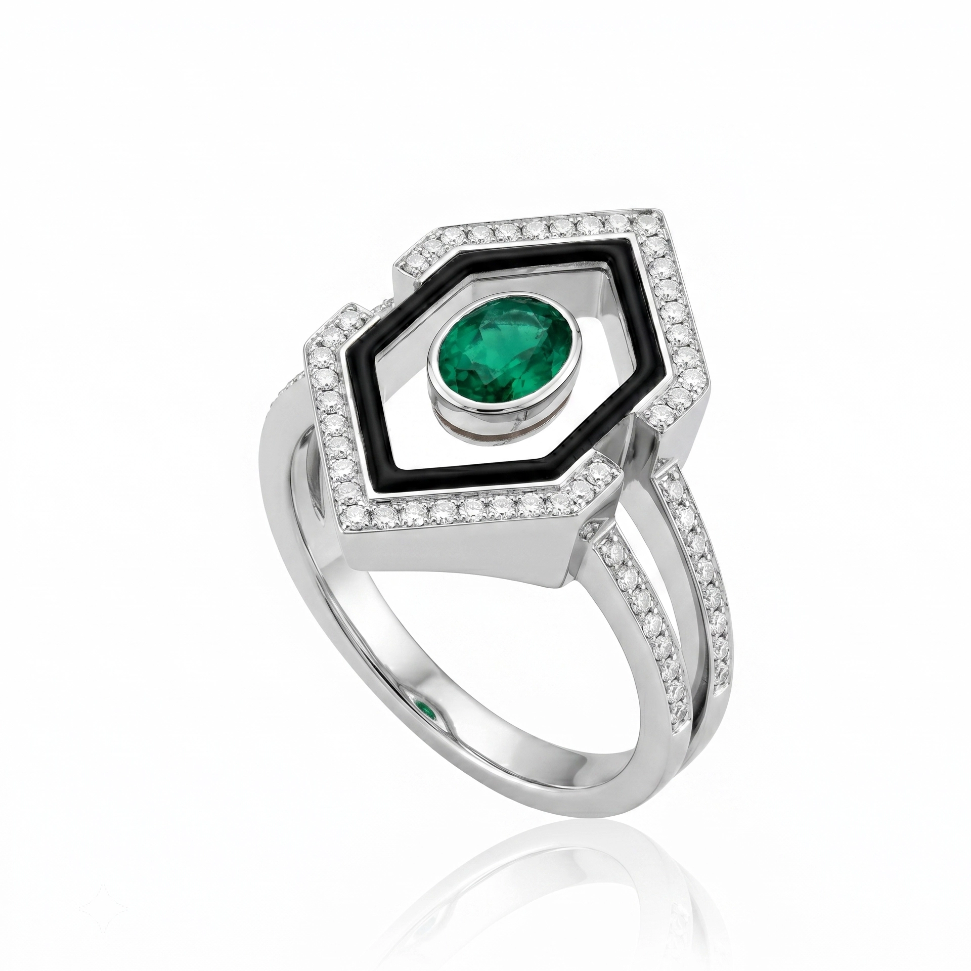 ART DECO EMERALD RING