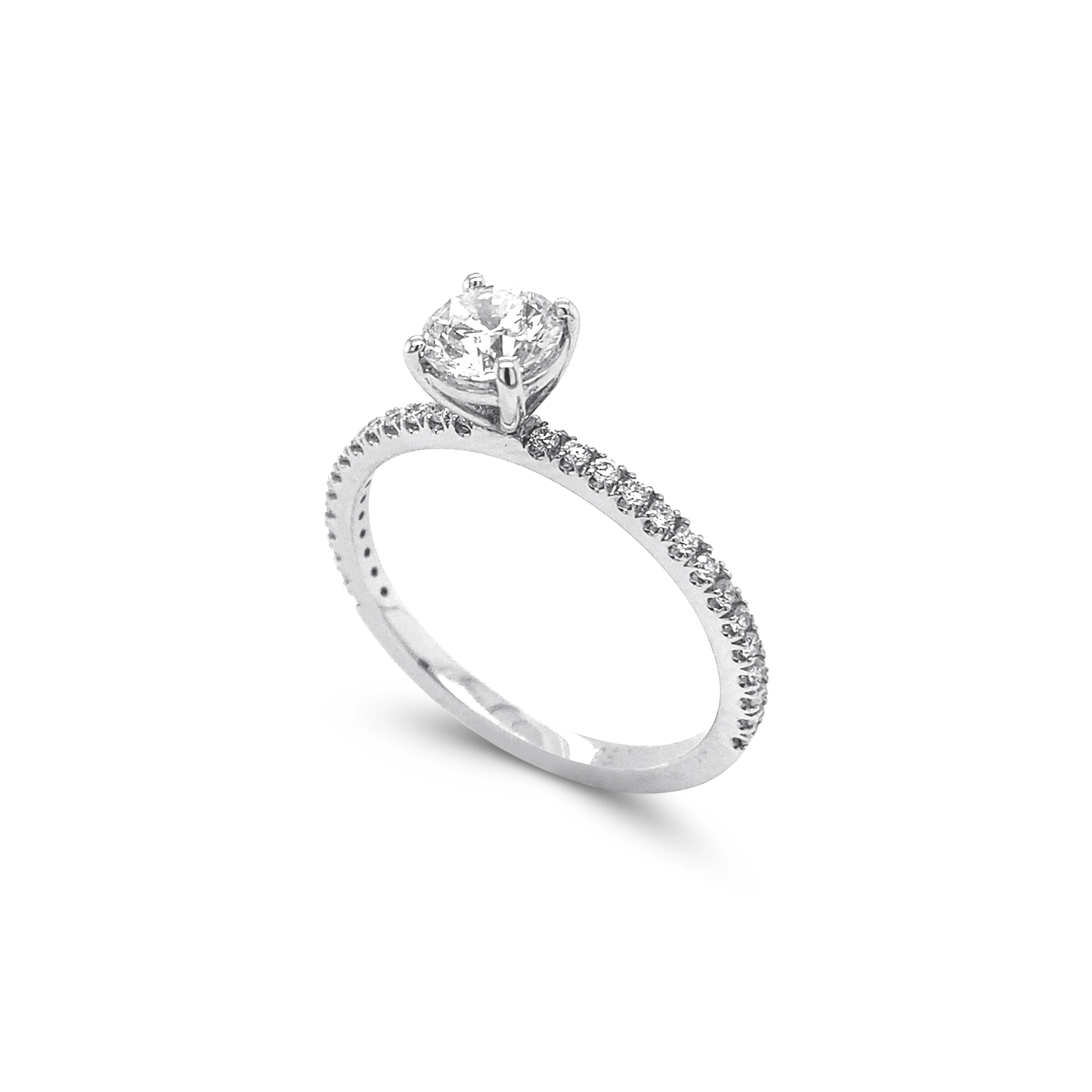 Engagement ring with accents